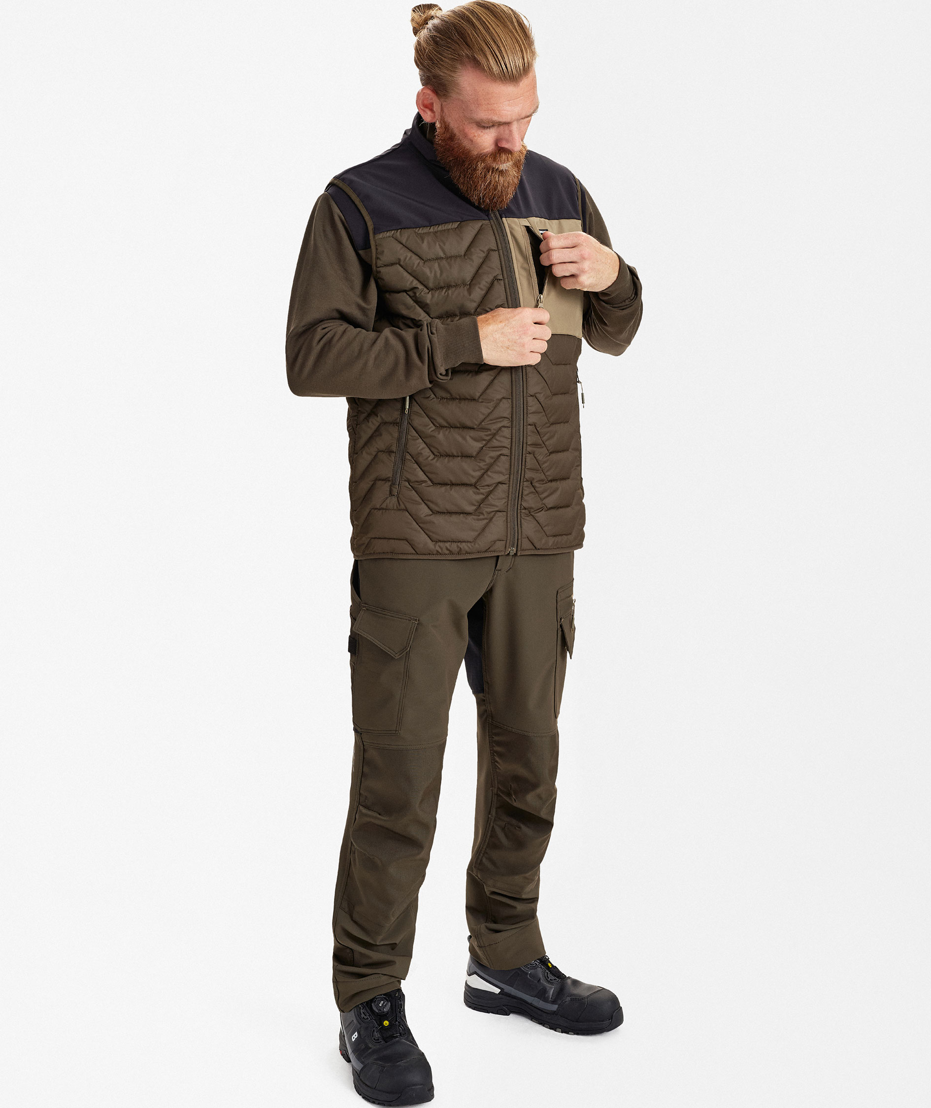 Engel Entire vattert vest, Forest Green/Black, large image number 2