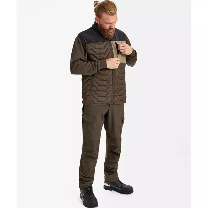 Engel Entire vattert vest, Forest Green/Black, large image number 2