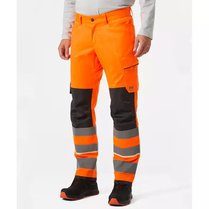 Helly Hansen UC-ME arbejdsbukser, Hi-vis Orange/Ebony, large image number 1