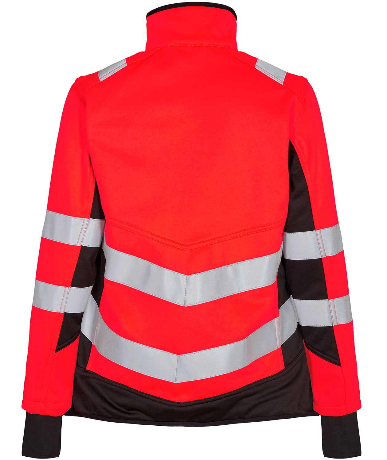 Engel Safety Damen Softshelljacke, Hi-vis Rot/Schwarz