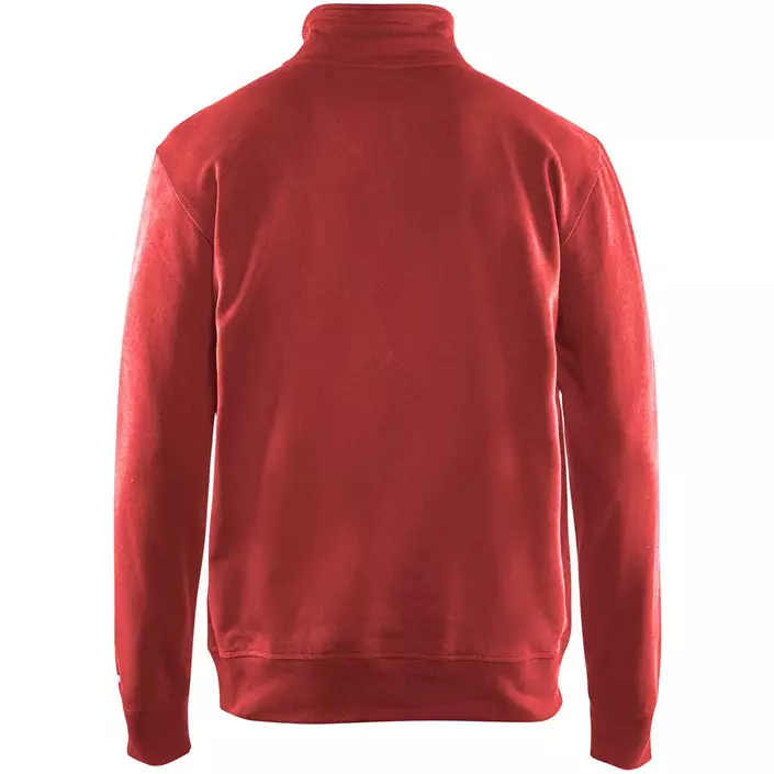 Blåkläder sweatshirt med kort lynlås, Rød, large image number 1