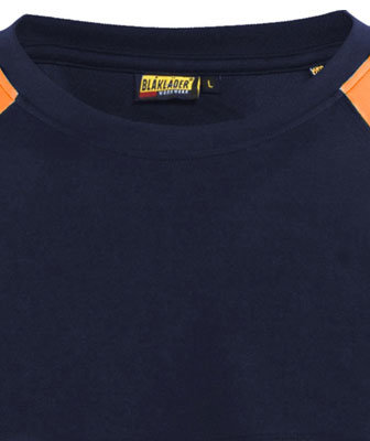 Bl&aring;kl&auml;der T-shirt, Marine/Hi-Vis Orange, large image number 2