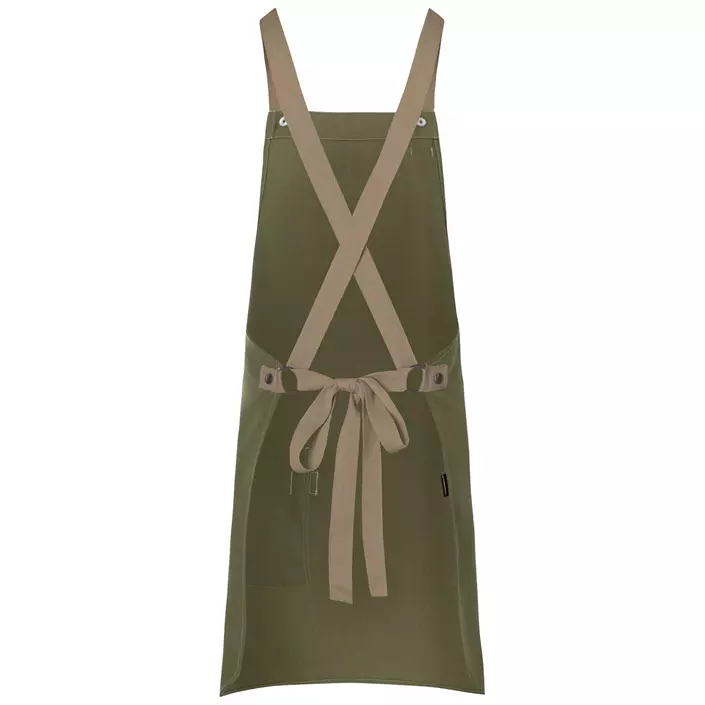 Karlowsky bib apron with pocket, Urban-look, Moss green, Moss green, large image number 2