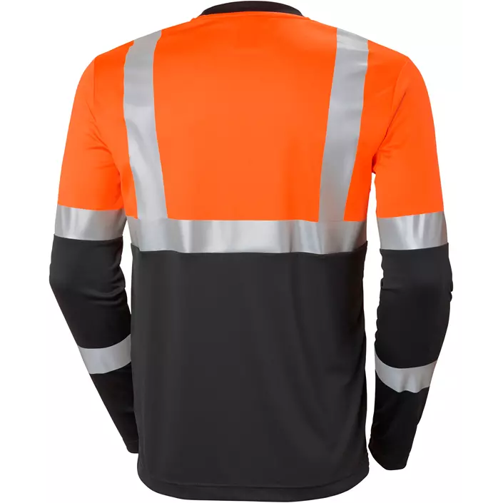 Helly Hansen Addvis long-sleeved T-shirt, Hi-vis Orange/Ebony, large image number 2