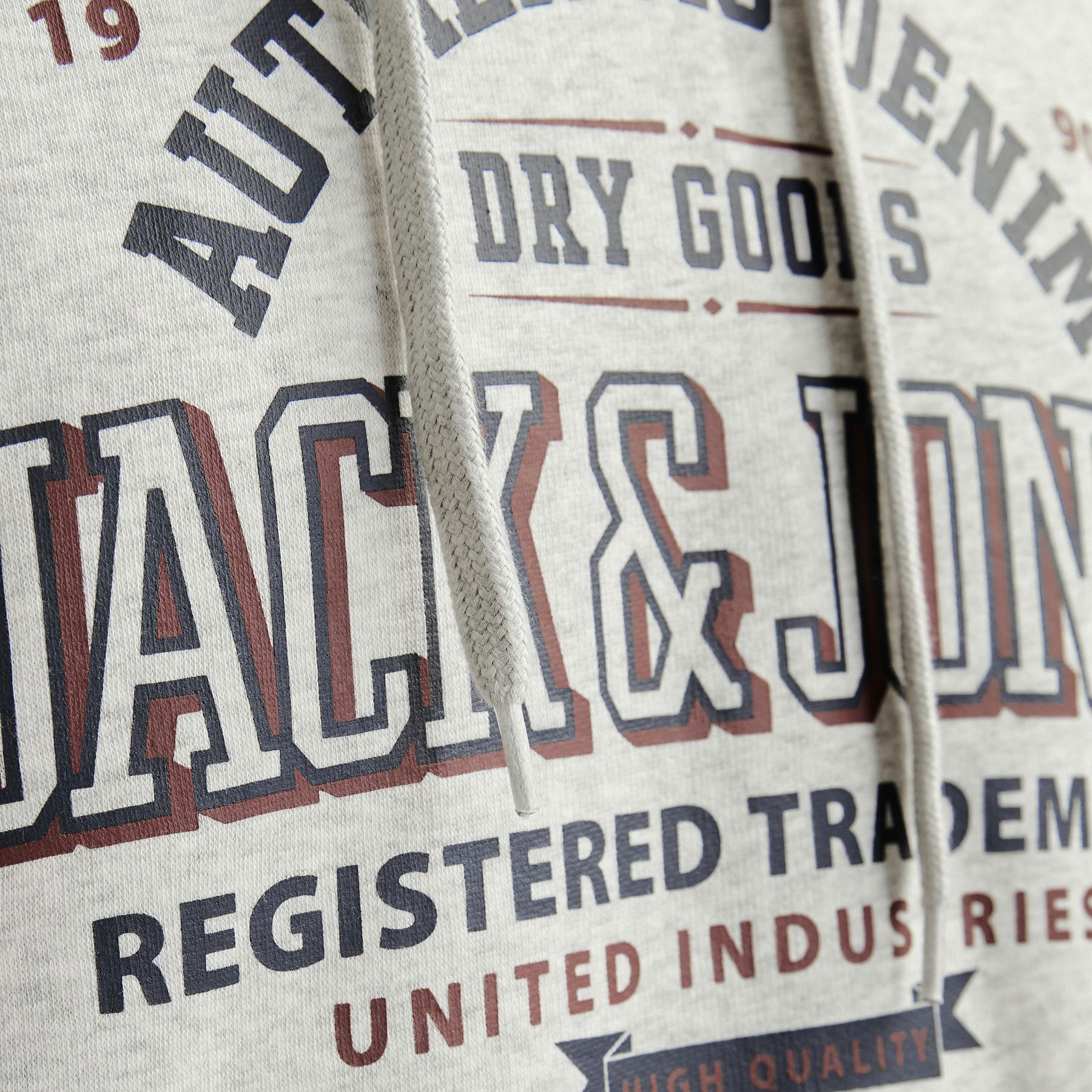 Jack & Jones JJELOGO hettegenser, White melange, large image number 3