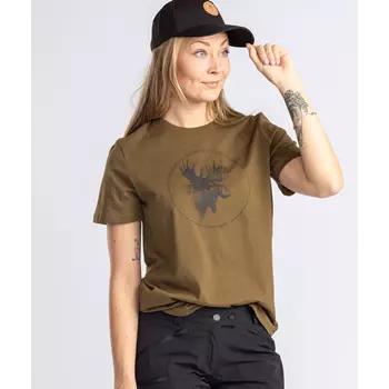 Pinewood Moose dame T-shirt, Hunting Olive