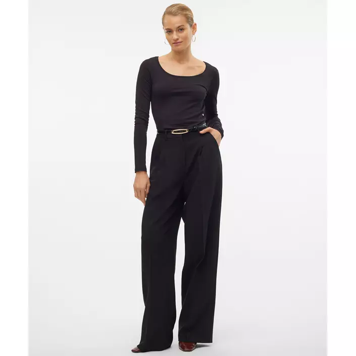 Vero Moda VMMAXI MY SOFT langärmliges Damen T-Shirt, Black, large image number 5