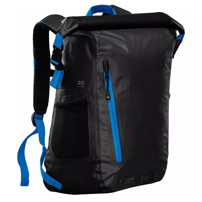 Stormtech Rainer waterproof backpack 25L, Black/Azur blue, Black/Azur blue, large image number 2