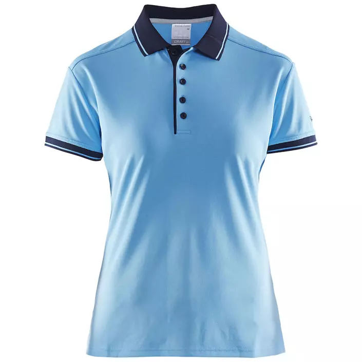 Craft Noble pique women's polo shirt, Aqua Blue, large image number 0