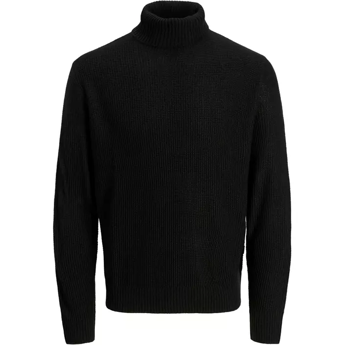 Jack & Jones JJROY stickad polotröja, Black, large image number 0