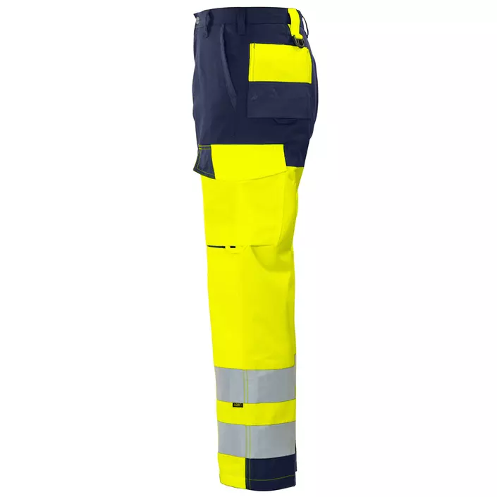 ProJob arbeidsbukse 6501, Hi-vis gul/marineblå, large image number 1