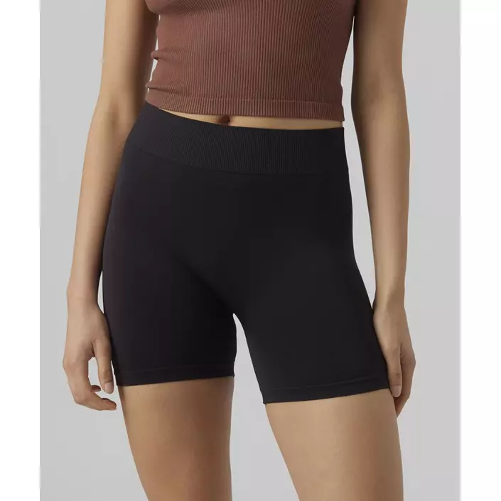 Vero Moda VMJACKIE korte sømløse dame indershorts, Black, large image number 1