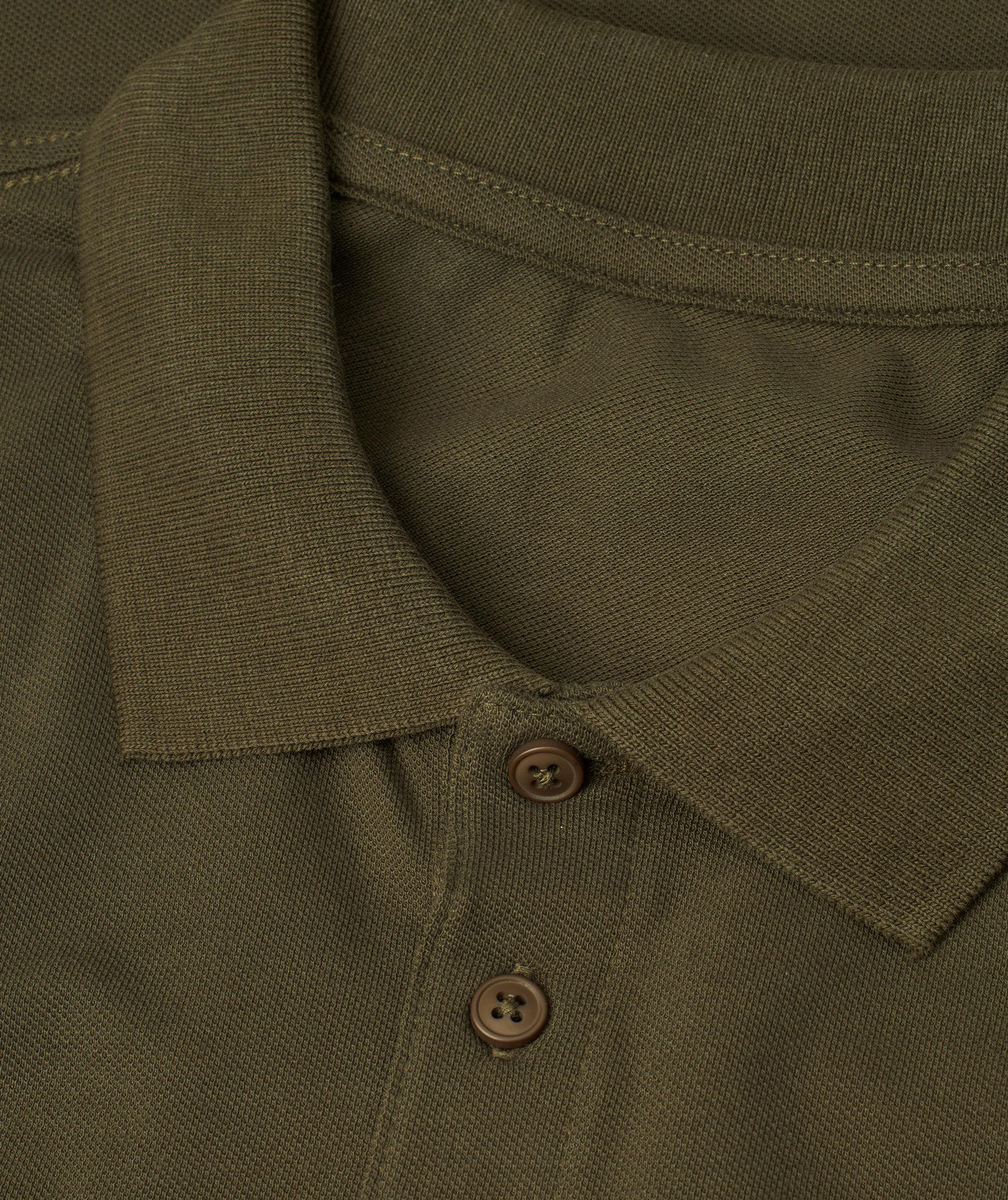 ID organic polo shirt, Olive Green, large image number 4