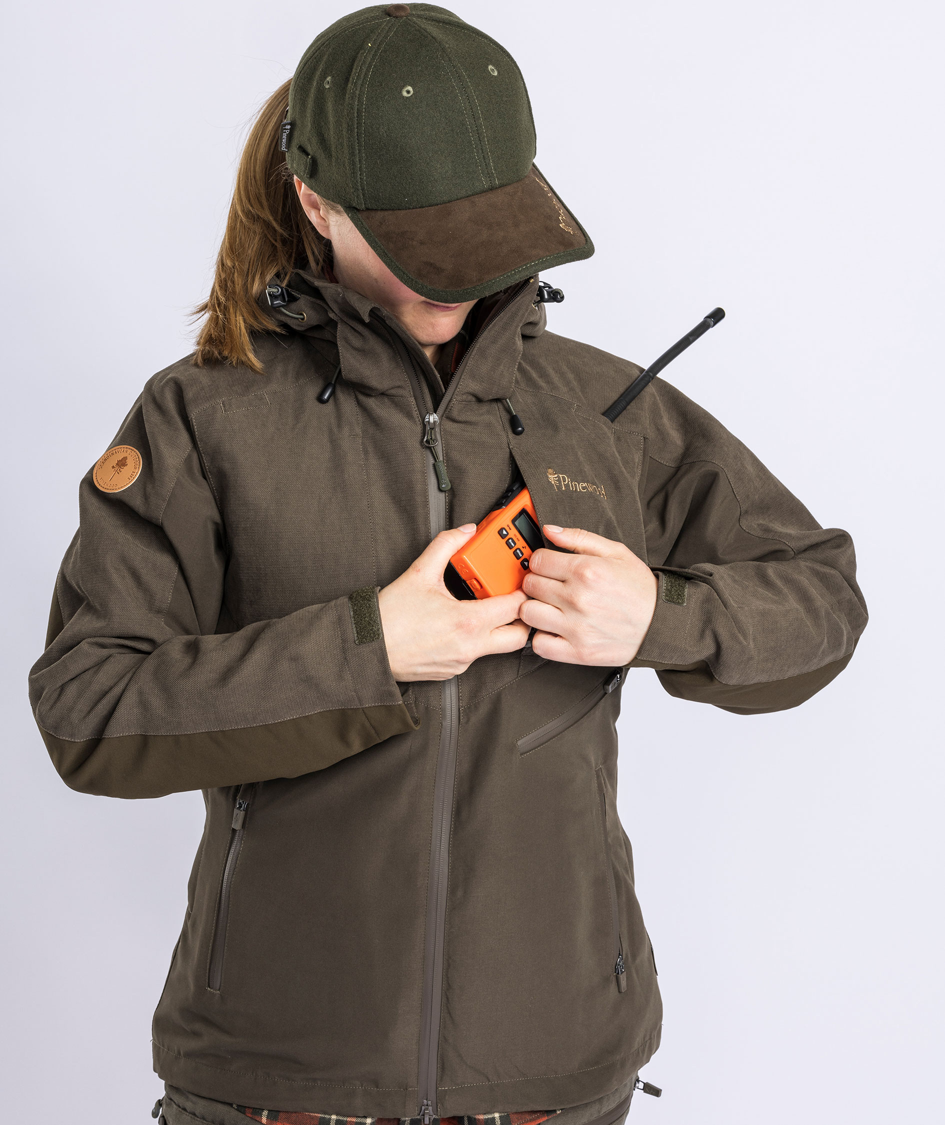 Pinewood&nbsp;Furudal Hunt Extreme damejakke, Suede Brown/dark olive, large image number 7