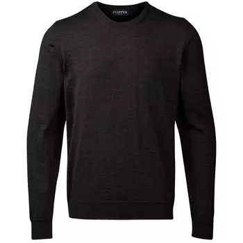 Clipper Milan knitted pullover with merino wool, Charcoal