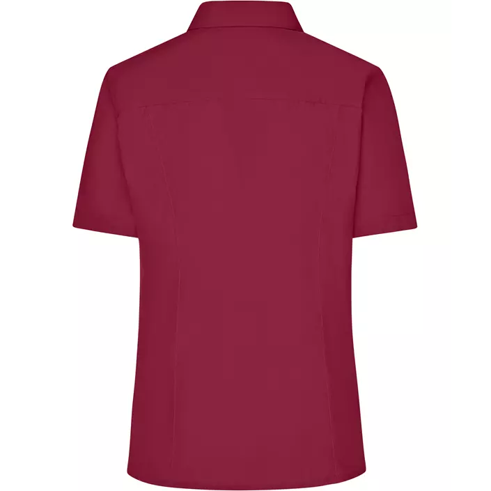James & Nicholson kurzärmeliges Modern fit Damenhemd, Weinrot, large image number 1