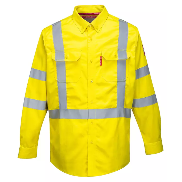 Portwest BizFlame work shirt, Hi-Vis Yellow, large image number 0