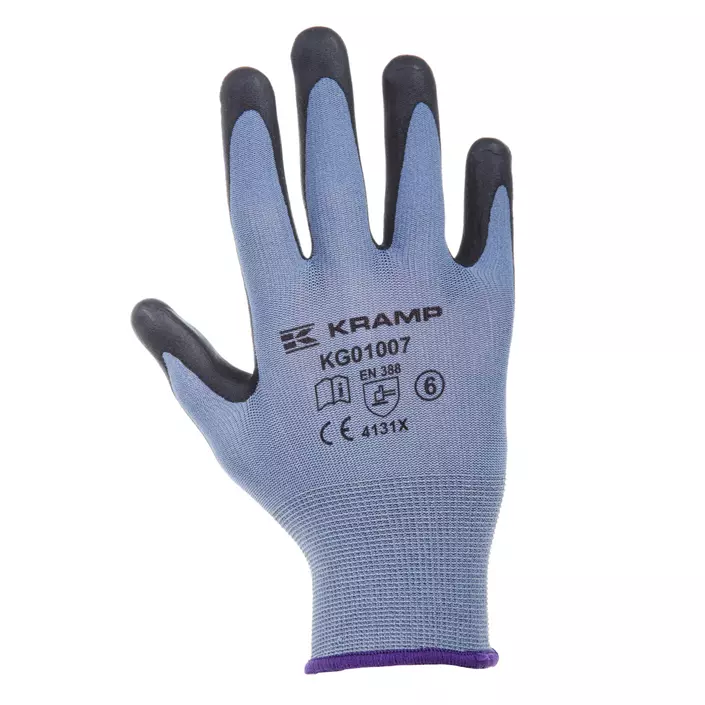 Kramp 1.007 work gloves with dots, Blue/Black, large image number 0