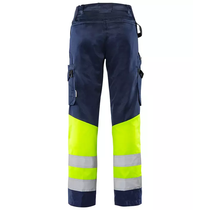 Fristads Green women's work trousers 2652 GPLU, Marine/Hi-Vis yellow, large image number 1