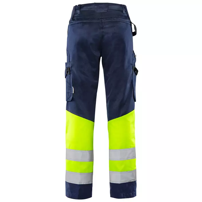 Fristads Green women's work trousers 2652 GPLU, Marine/Hi-Vis yellow, large image number 1