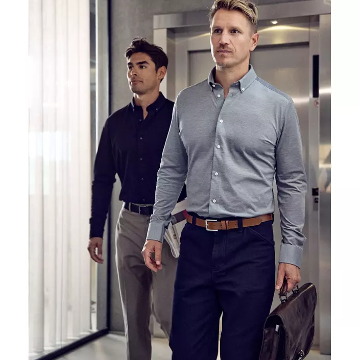 Seven Seas Slim fit jerseyskjorte, Grå, large image number 5