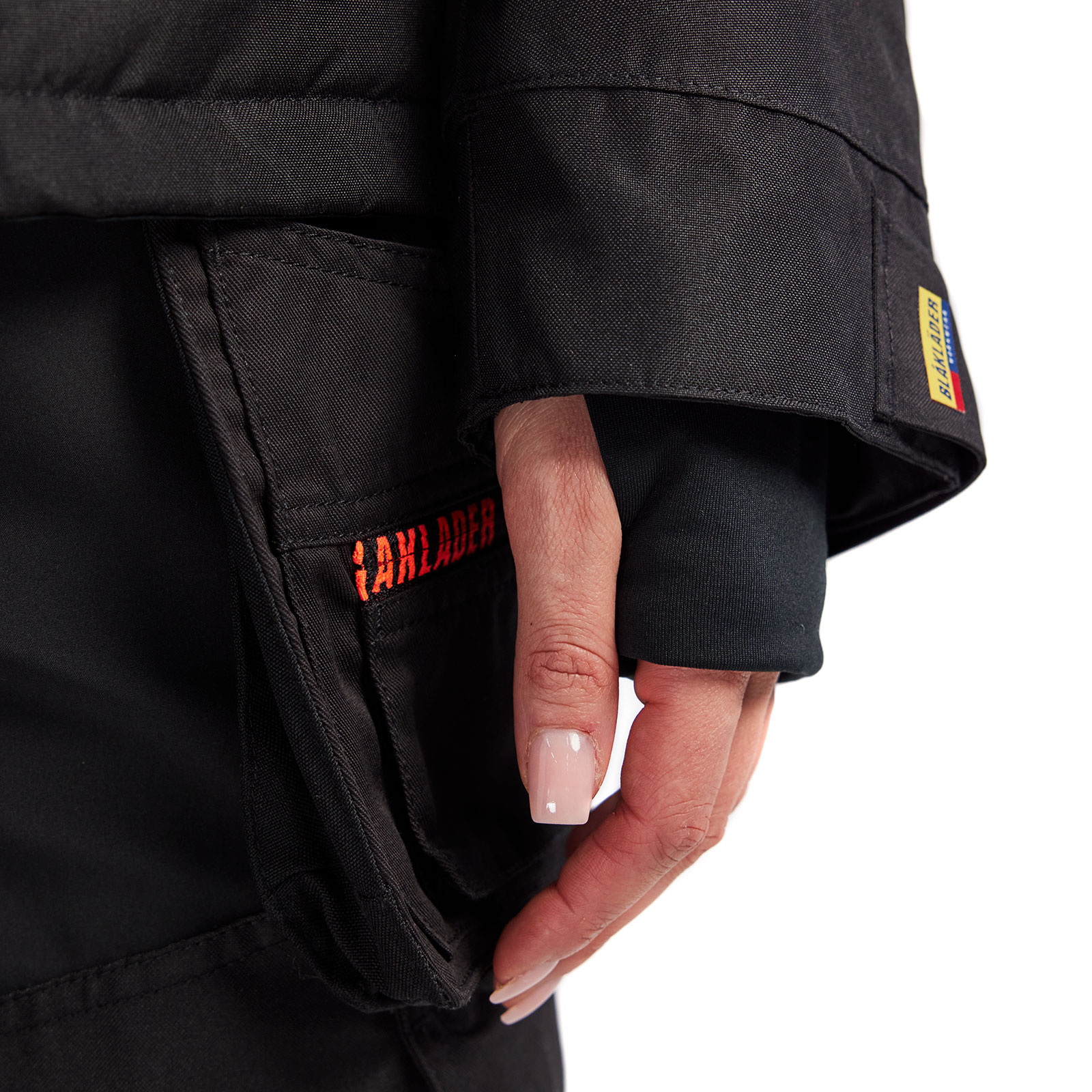 Bl&aring;kl&auml;der Damen Winterjacke, Schwarz/Hi-Vis Rot, large image number 8