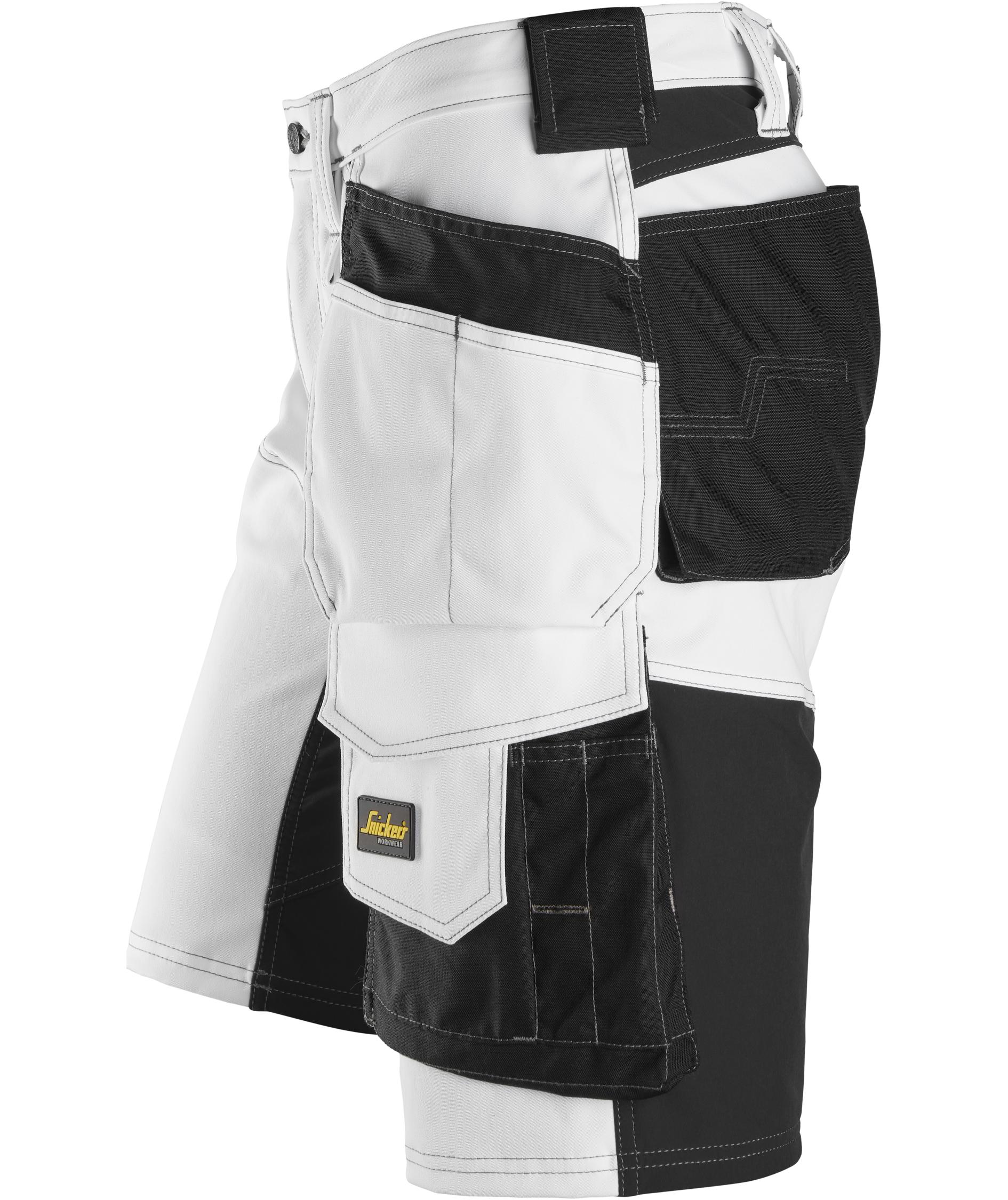 Snickers AllroundWork h&aring;ndv&aelig;rkershorts 6151, White/black, large image number 4
