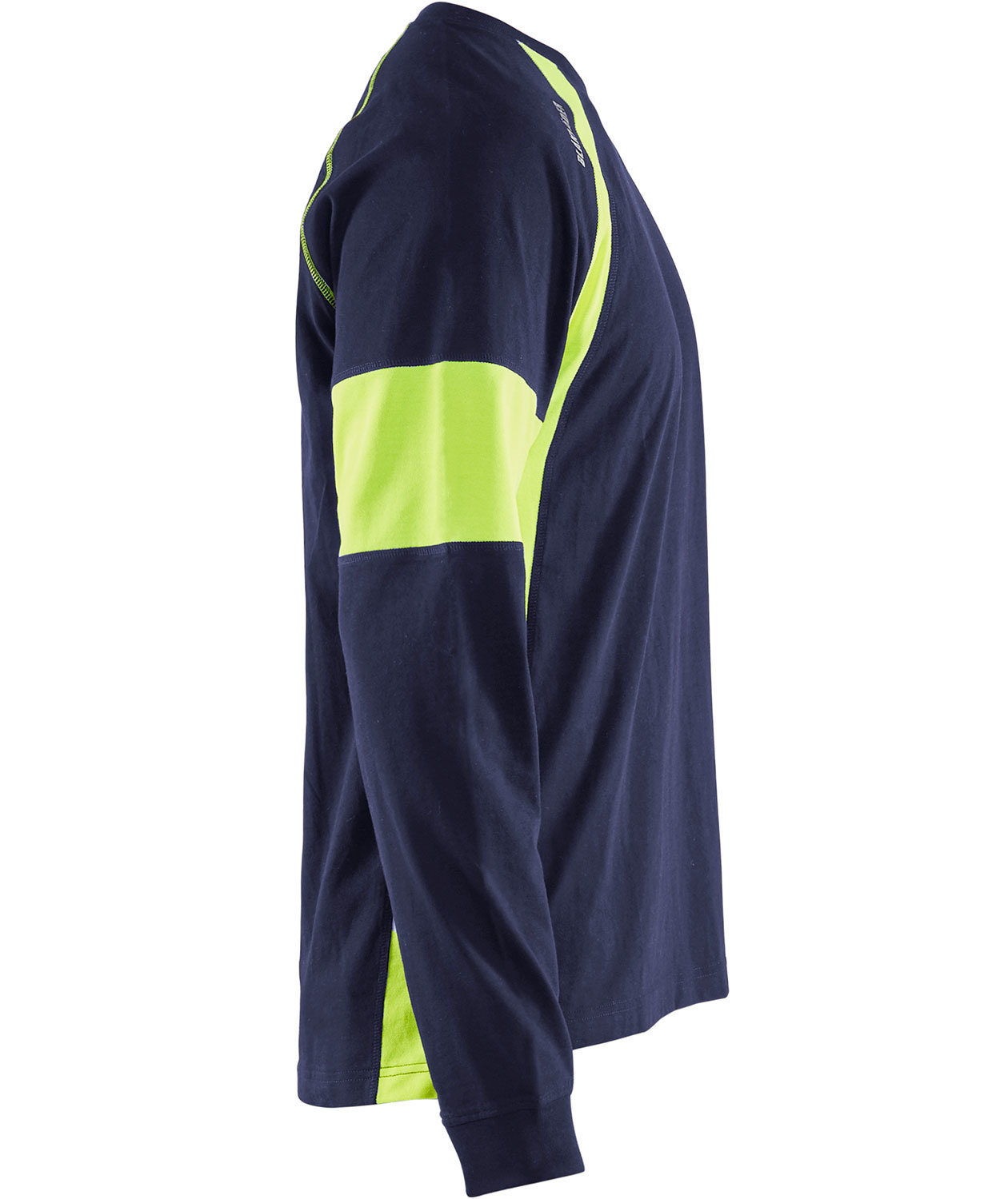 Bl&aring;kl&auml;der long-sleeved T-shirt, Marine/Hi-Vis yellow, large image number 3