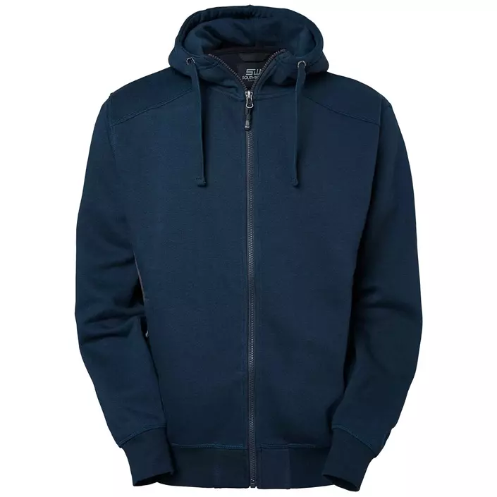 South West Franklin hoodie med blixtlås, Navy/Grå, large image number 0
