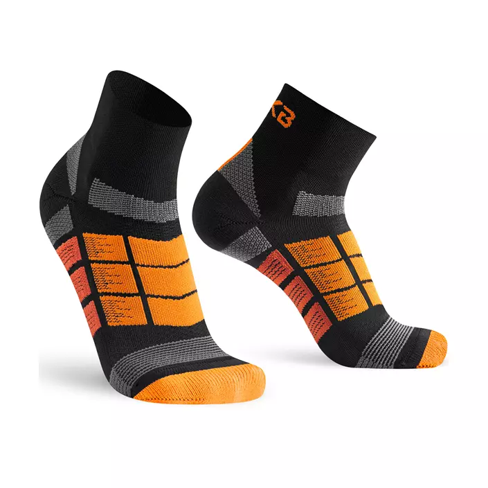 Oxyburn Levitate MY20 korte strømper, Black/Orange, large image number 0