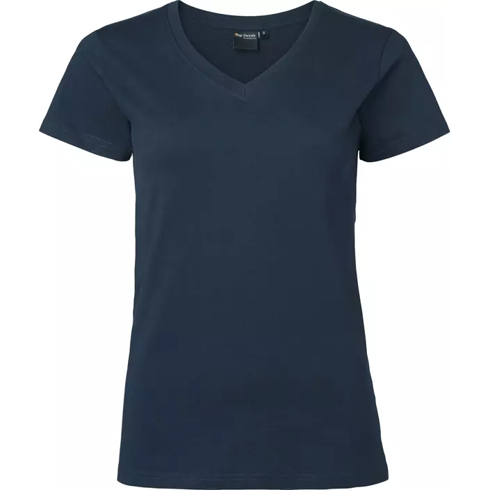 Top Swede dame T-shirt 202, Navy, large image number 0