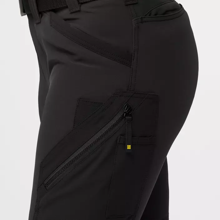 Snickers FlexiWork dame servicebukser 6877 full stretch, Black/Black, large image number 6