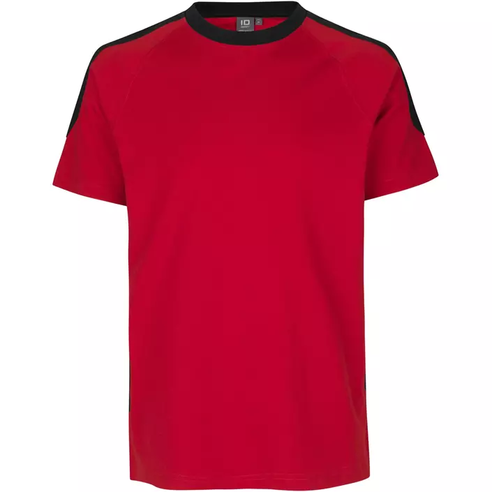 ID Pro Wear kontrast T-skjorte, Rød, large image number 0