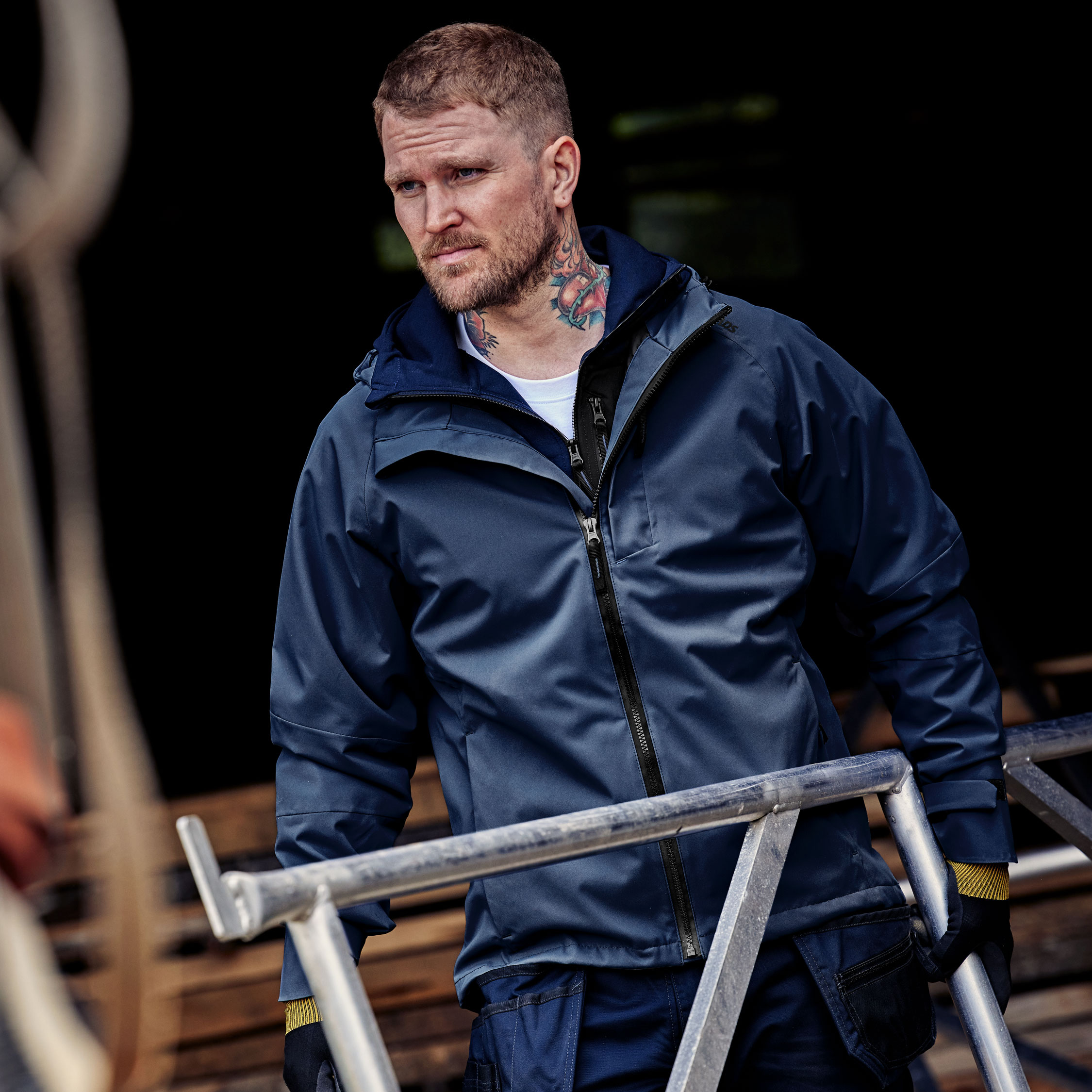 Fristads shell jacket 4882 GLPS, Dark Marine Blue, large image number 7