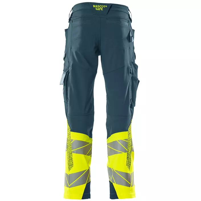 Mascot Accelerate Safe arbejdsbukser full stretch, Mørk Petroleum/Hi-Vis Gul, large image number 1