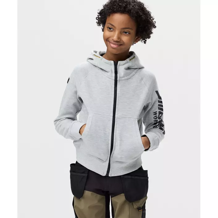 Snickers hættetrøje 7512 til børn, Lys gråmeleret, large image number 1