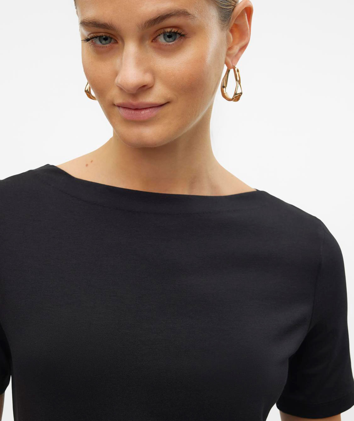 Vero Moda VMPANDA MODAL dame T-shirt, Black, large image number 3