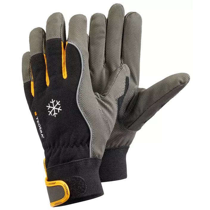Tegera 9122 winter work gloves, Black/Grey/Yellow, large image number 0