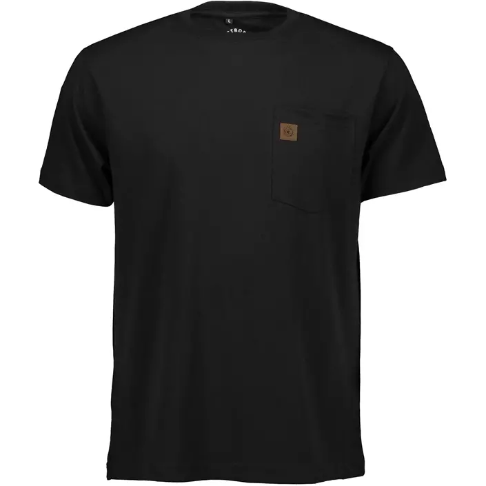 Westborn T-shirt med brystlomme, Black, large image number 0