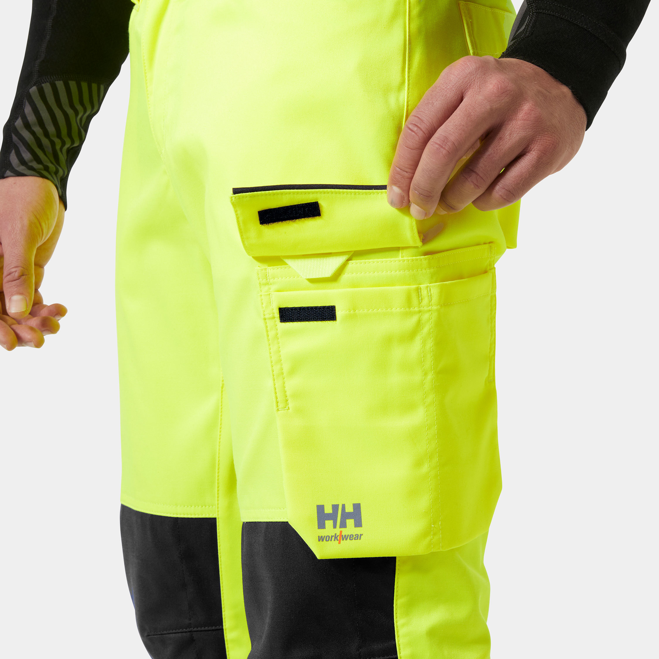 Helly Hansen UC-ME work trousers, Hi-vis yellow/Ebony, large image number 4