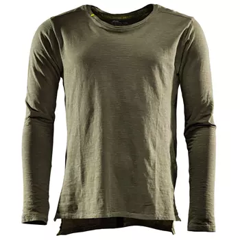 Monitor Comfort Tee langermet T-skjorte, Burnt olive green