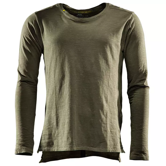 Monitor Comfort Tee långärmad T-shirt, Burnt olive green, large image number 0