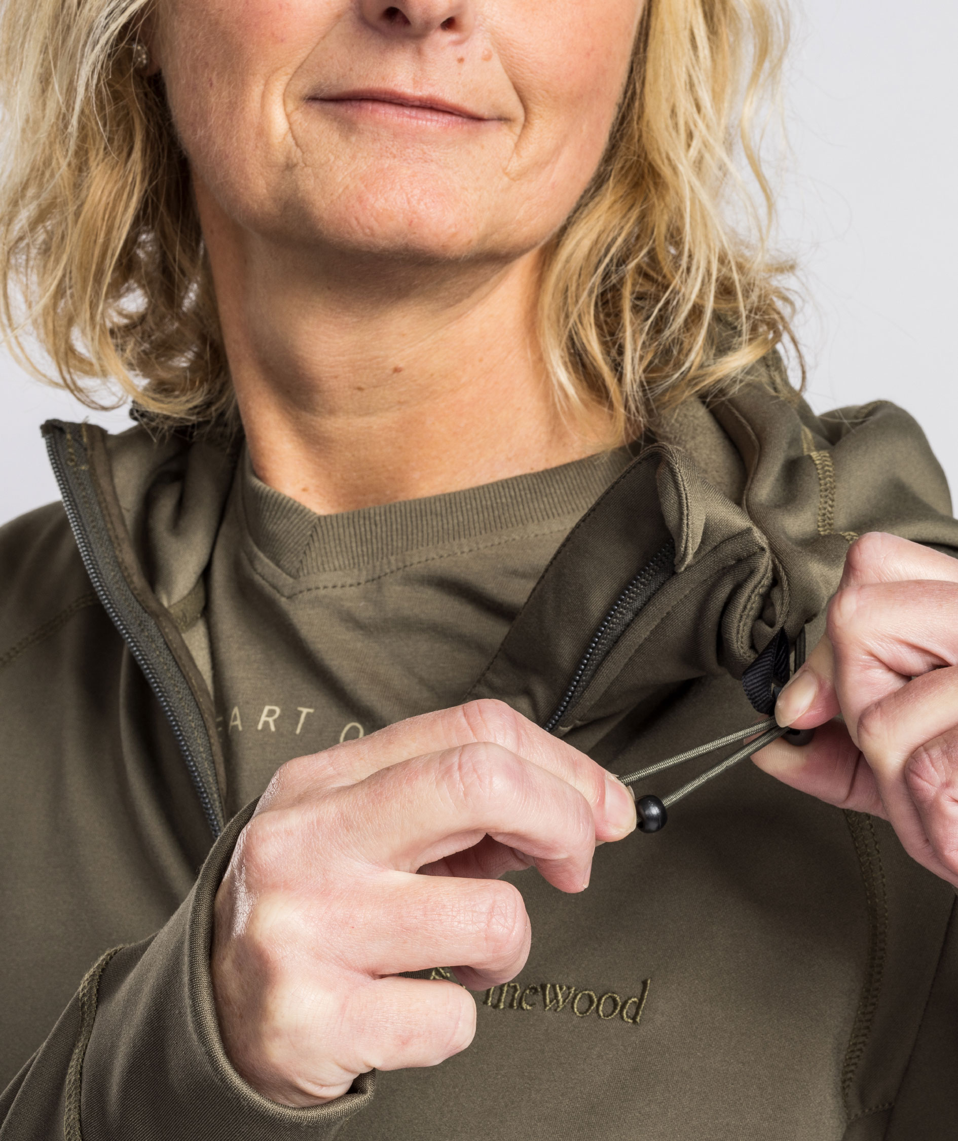 Pinewood Finnveden dame fleecejakke, Olive, large image number 4