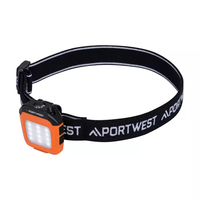 Portwest LED-pandelampe, Sort/Orange, Sort/Orange, large image number 0