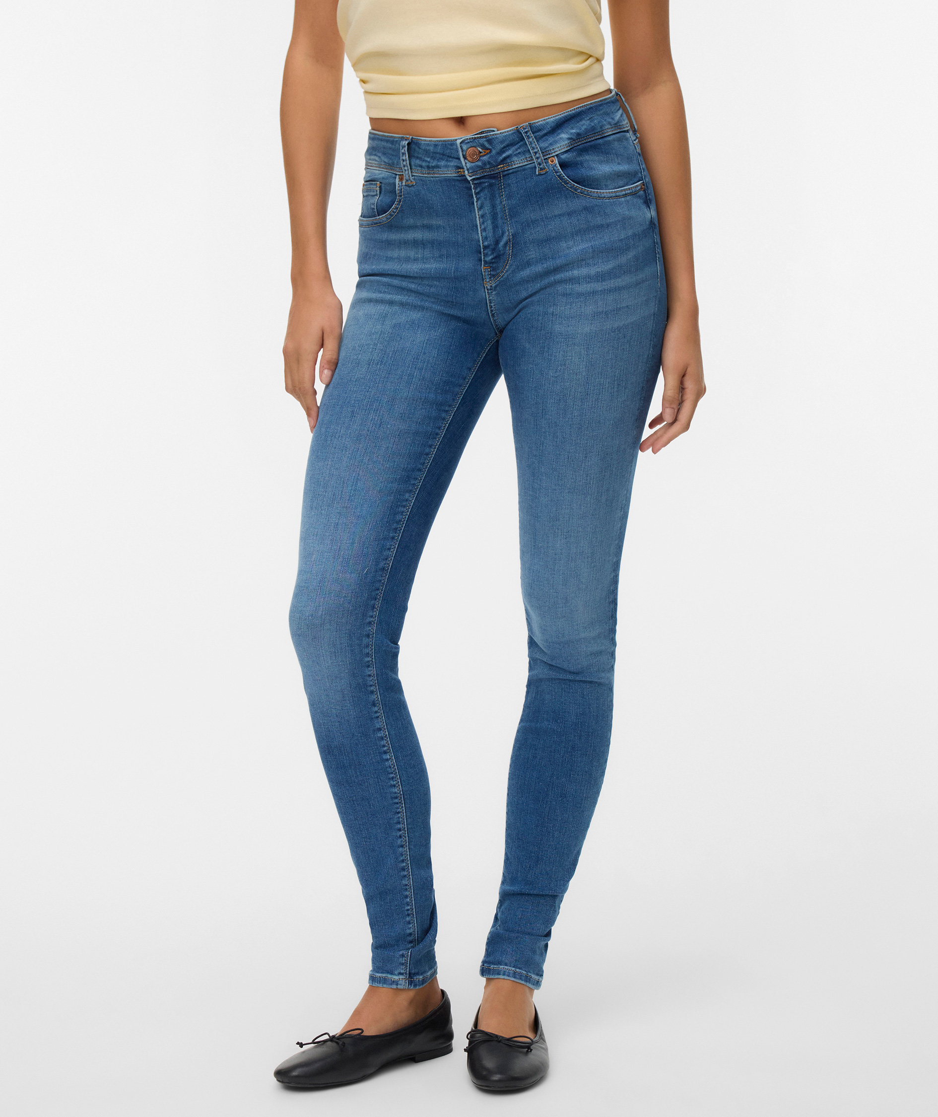 Vero Moda VMLUX Slim fit jeans, Medium Blue Denim