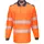 Portwest langermet polo T-skjorte, Hi-vis Orange/Mørk Marine, Hi-vis Orange/Mørk Marine, swatch
