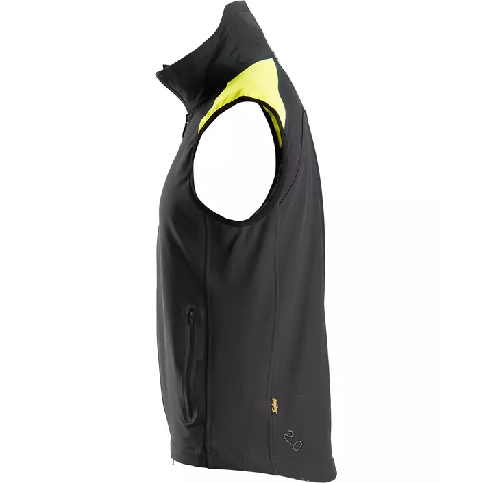 Snickers FlexiWork vest, Black/Neon Yellow, large image number 2