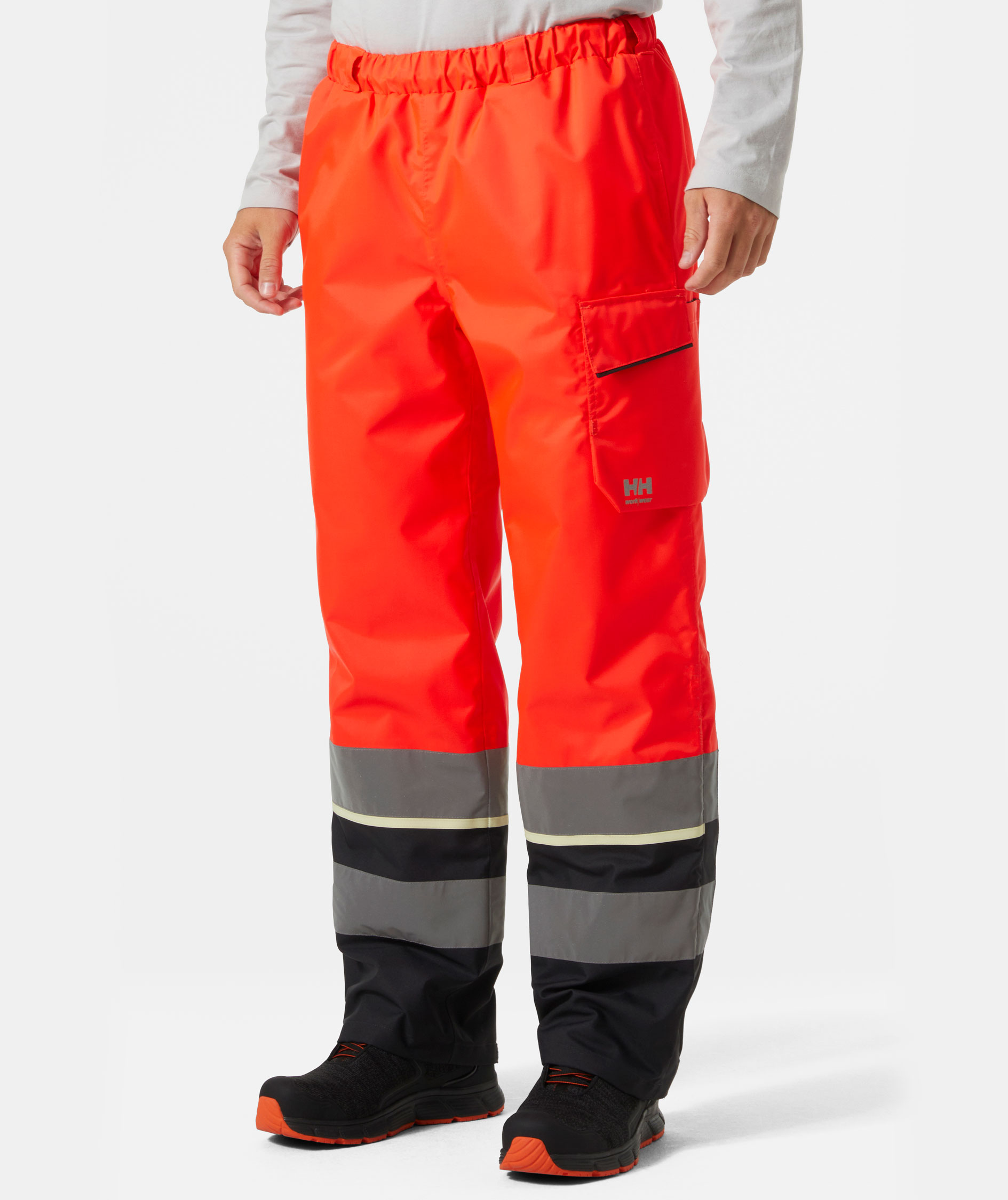 Helly Hansen UC-ME winter trousers, Hi-Vis Red/Ebony, large image number 1