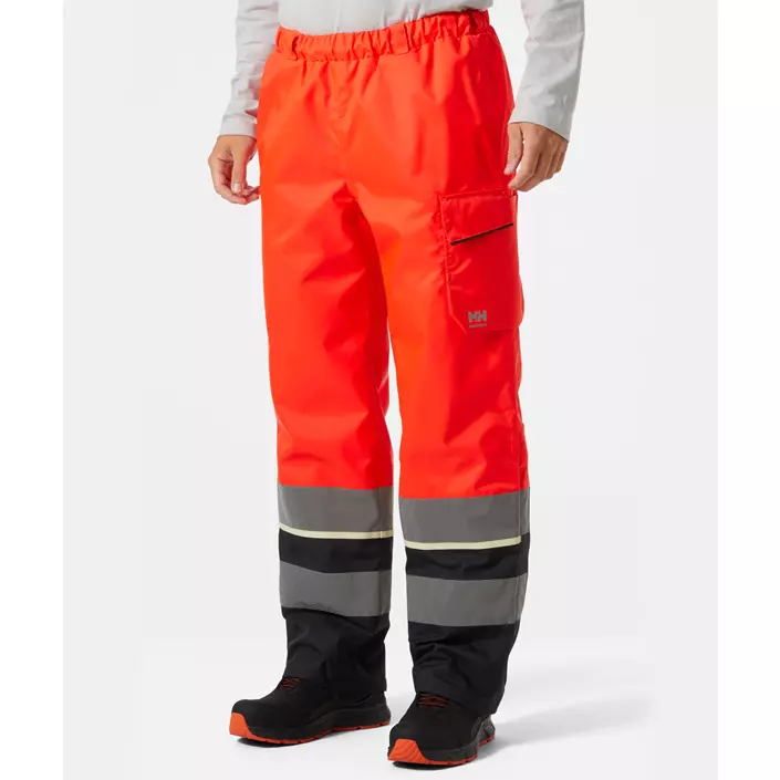 Helly Hansen UC-ME winter trousers, Hi-Vis Red/Ebony, large image number 1