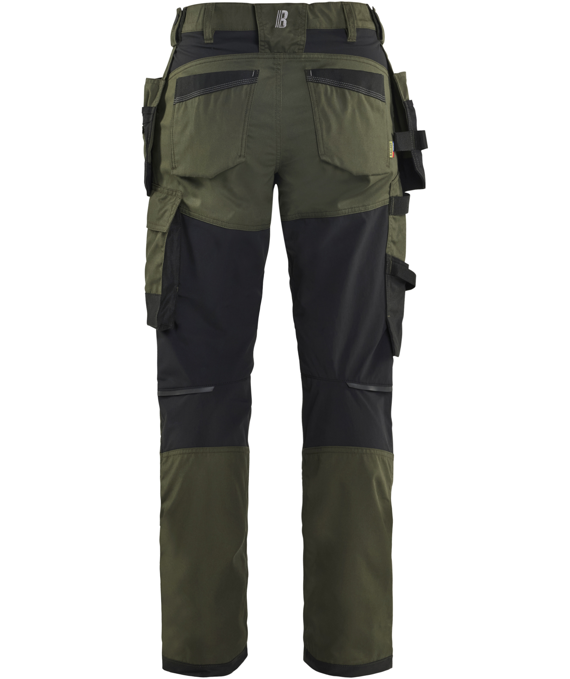 Bl&aring;kl&auml;der hantverksbyxa dam, Skog gr&ouml;n/svart